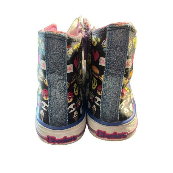 Skechers Girls Multicolor Twinkle Toes Light-Up Emoji High Top Sneakers Size 2 - Picture 4 of 15